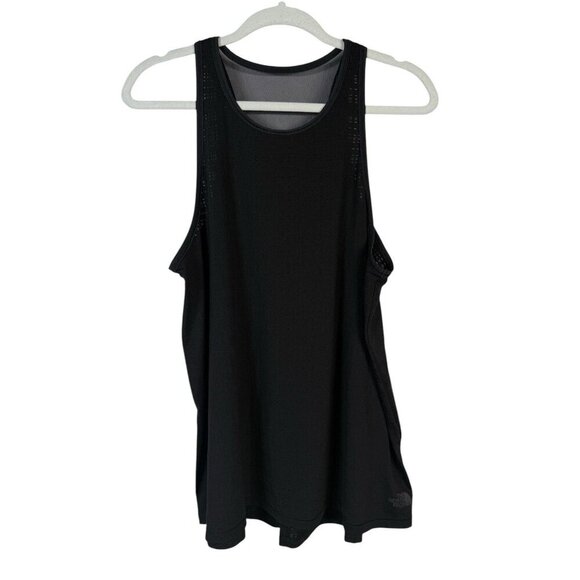 THE NORTH FACE Women Large FlashDry Black Sleeveless Back Top Mesh Tank Athletic - Picture 1 of 9